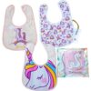 Çift Katlı  Çıtçıtlı Bebek Mama ve Salya Önlük 3 Adet STL6075