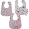 Çift Katlı  Çıtçıtlı Bebek Mama ve Salya Önlük 3 Adet STL6076