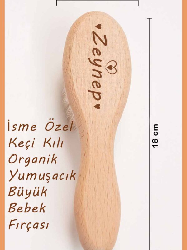 Alternative view of Kız Bebek %100 Pamuk Organik İsim Baskılı Yenidoğan Hastane Çıkışı Fırça Bebek Hediye Seti STL7033