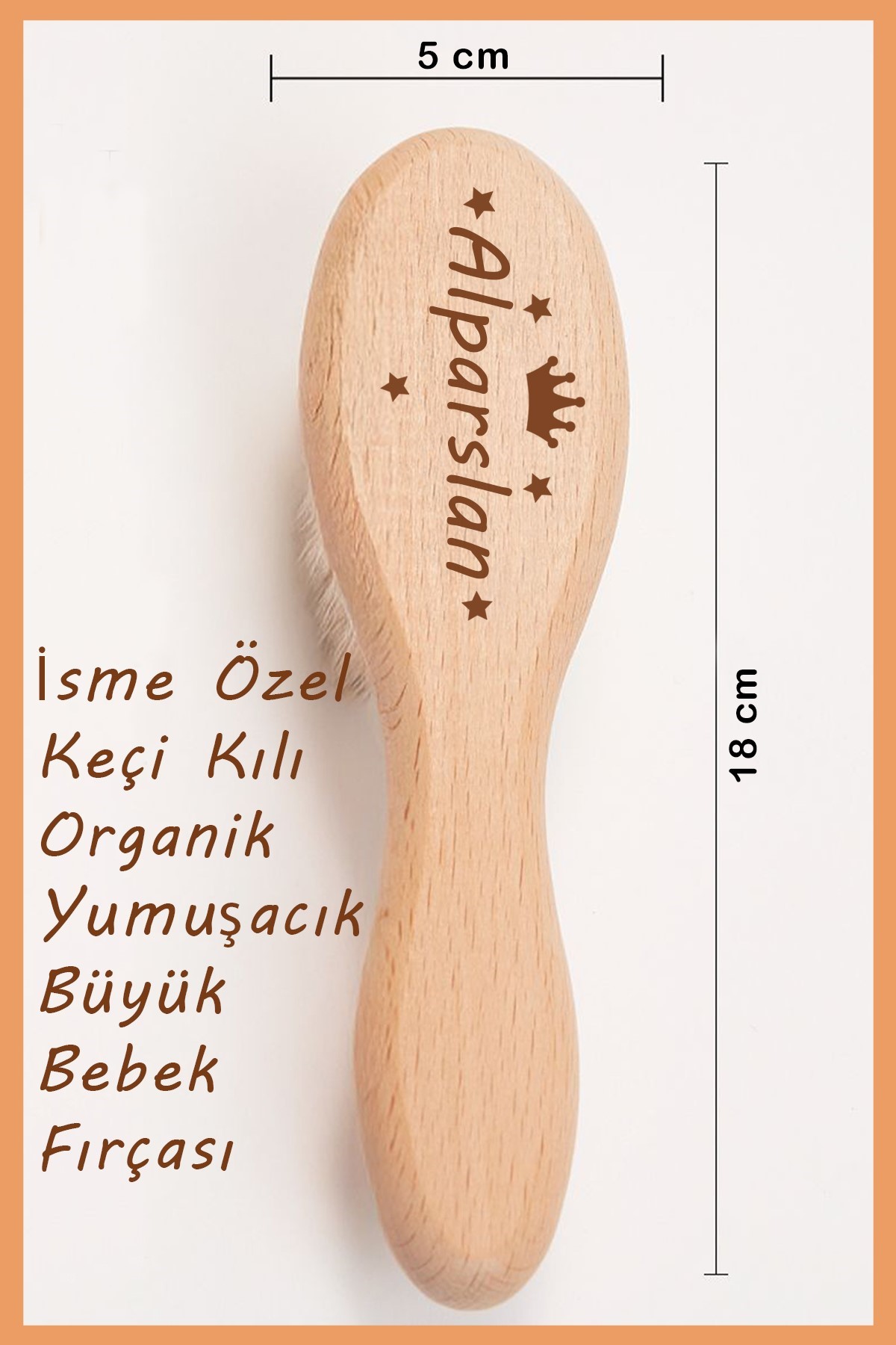 Erkek Bebek %100 Pamuk Organik İsim Baskılı Yenidoğan Hastane Çıkışı Fırça Bebek Hediye Seti STL7151 - Görsel 3