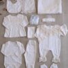 Kız Bebek Bej Natıral Pamuk Kumaş Dantelli Lüks 10 Lu Hastane Çıkışı Set STL6407