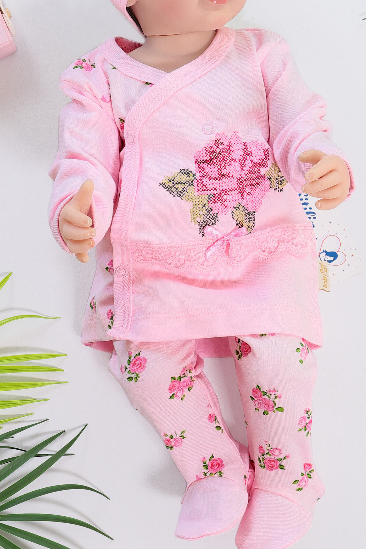 Kız Bebek Elbisesi Battaniyeli Hastane Çıkışı Seti STL5111 - Görsel 4
