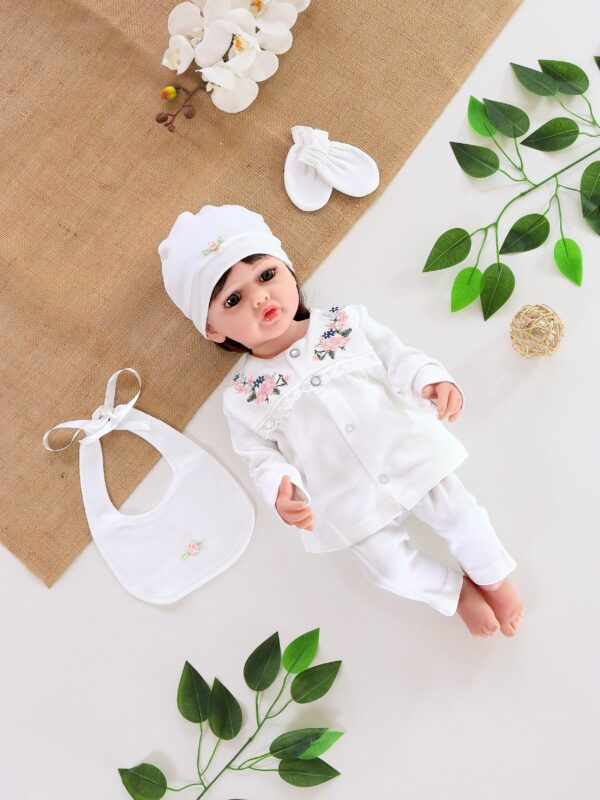 Kız Bebek Organik Ekru 5 Li Hastane Çıkışı SetiSTL6016