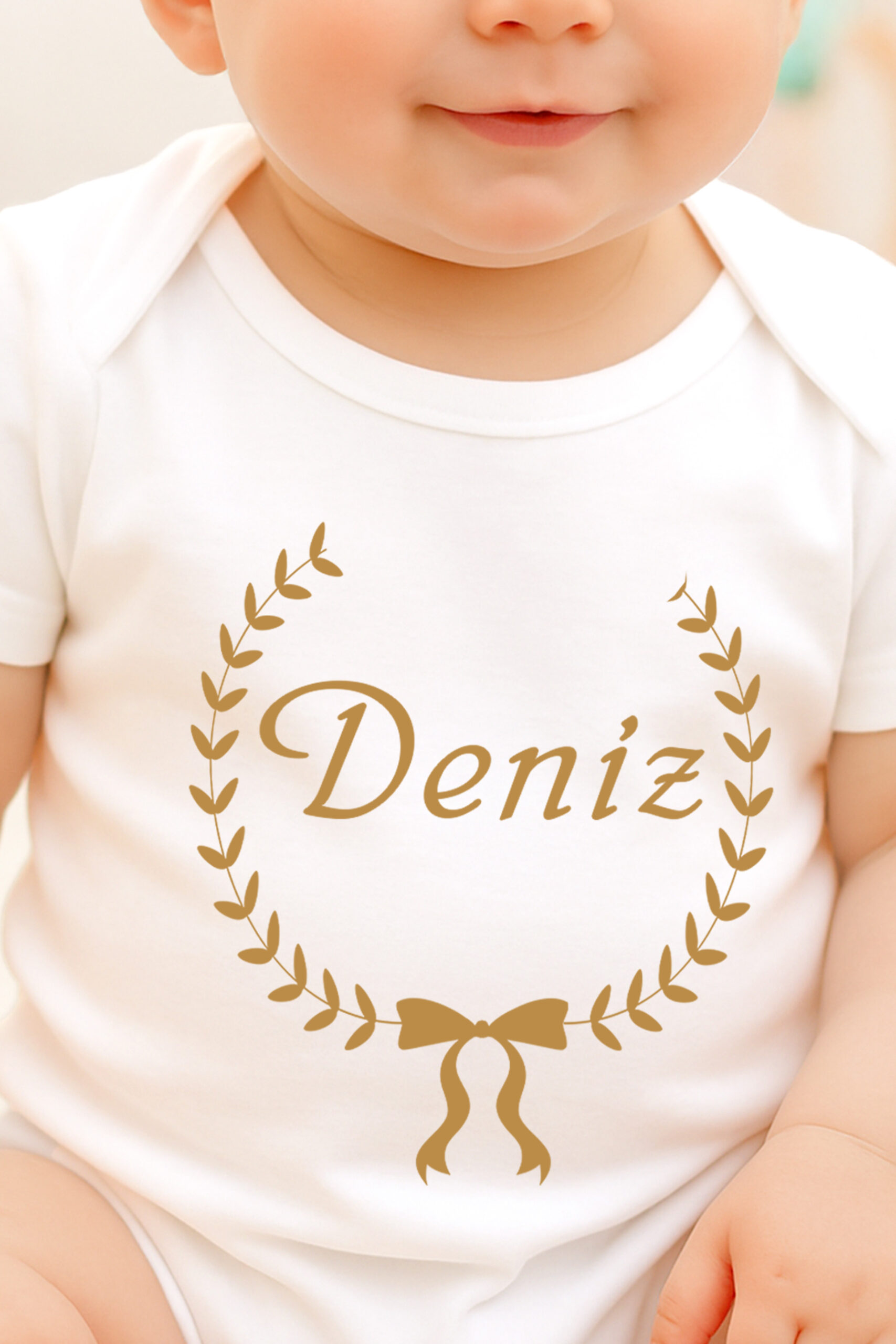 Kız Erkek Bebek %100 Pamuk İsime Özel Organik Baskılı Hastane Çıkışı İsimli Fırca Hediye Set STL7082 - Görsel 4
