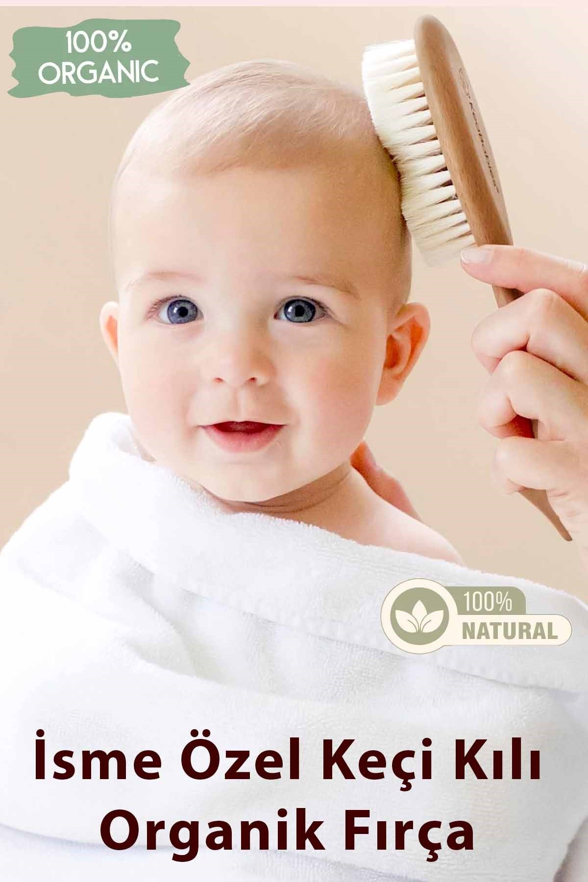 Ynidoğan Bebek %100 Pamuk Atelier Organik İsim Baskılı Yenidoğan Hastane Çıkışı Fırça Bebek Hediyesi - Görsel 8
