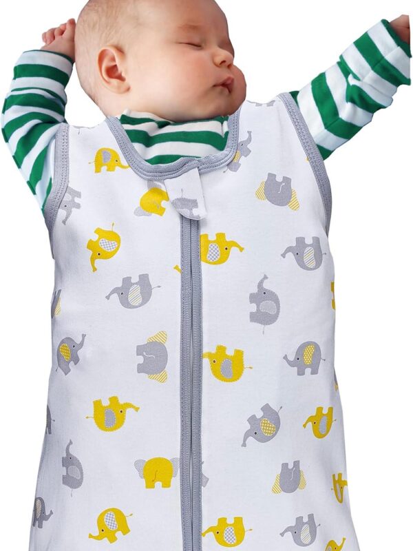 Sitilin Bebek Uyku Tulumu Çift fermuarlı % 100 Doğal Pamuk Kumaş Özel Kumaş Unisex 0.5 Tog STL6429